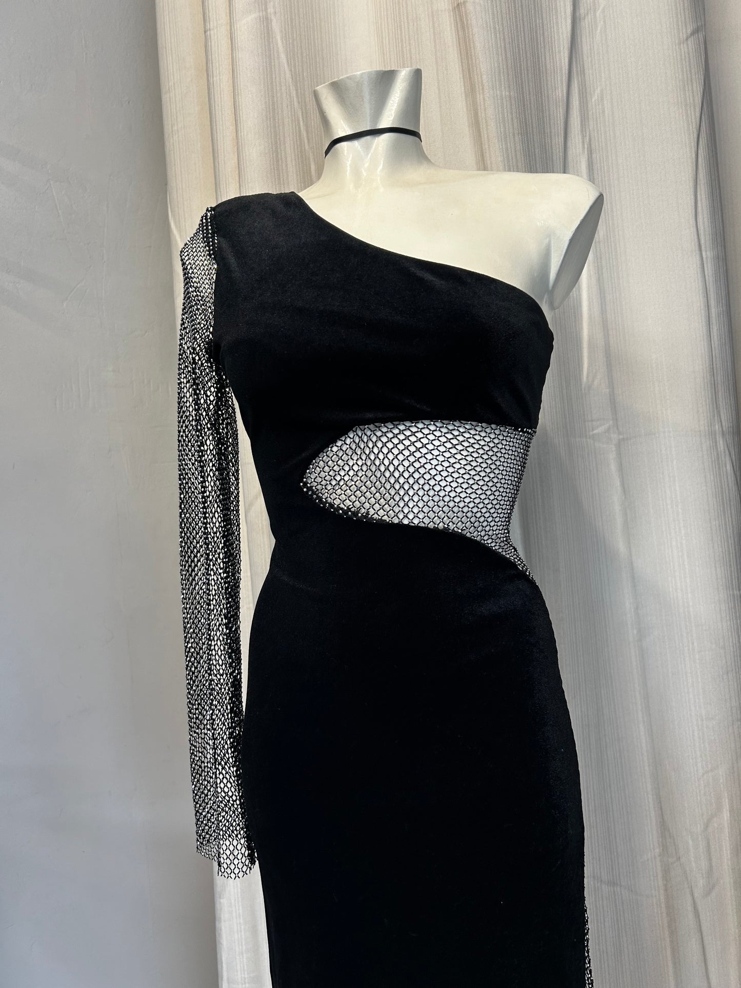 Maxi festive velvet dress