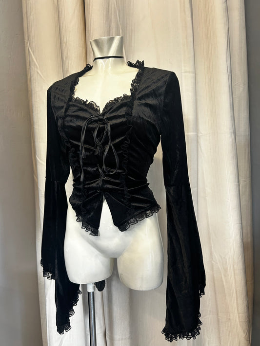Goth velvet top