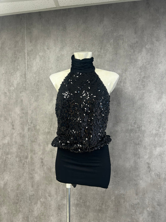 BSB sequin backless mini dress