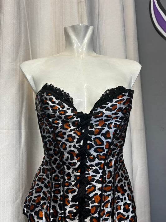 Animal print corset