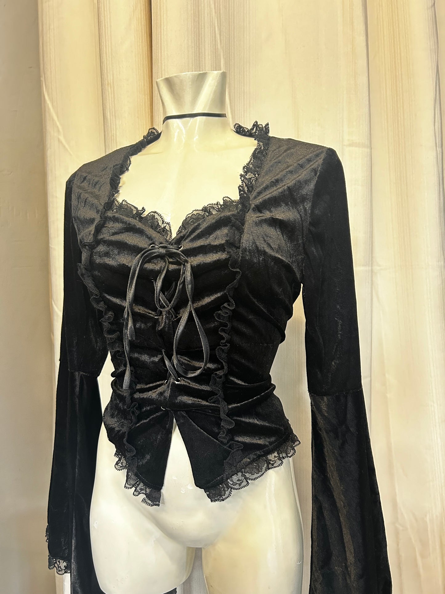 Goth velvet top