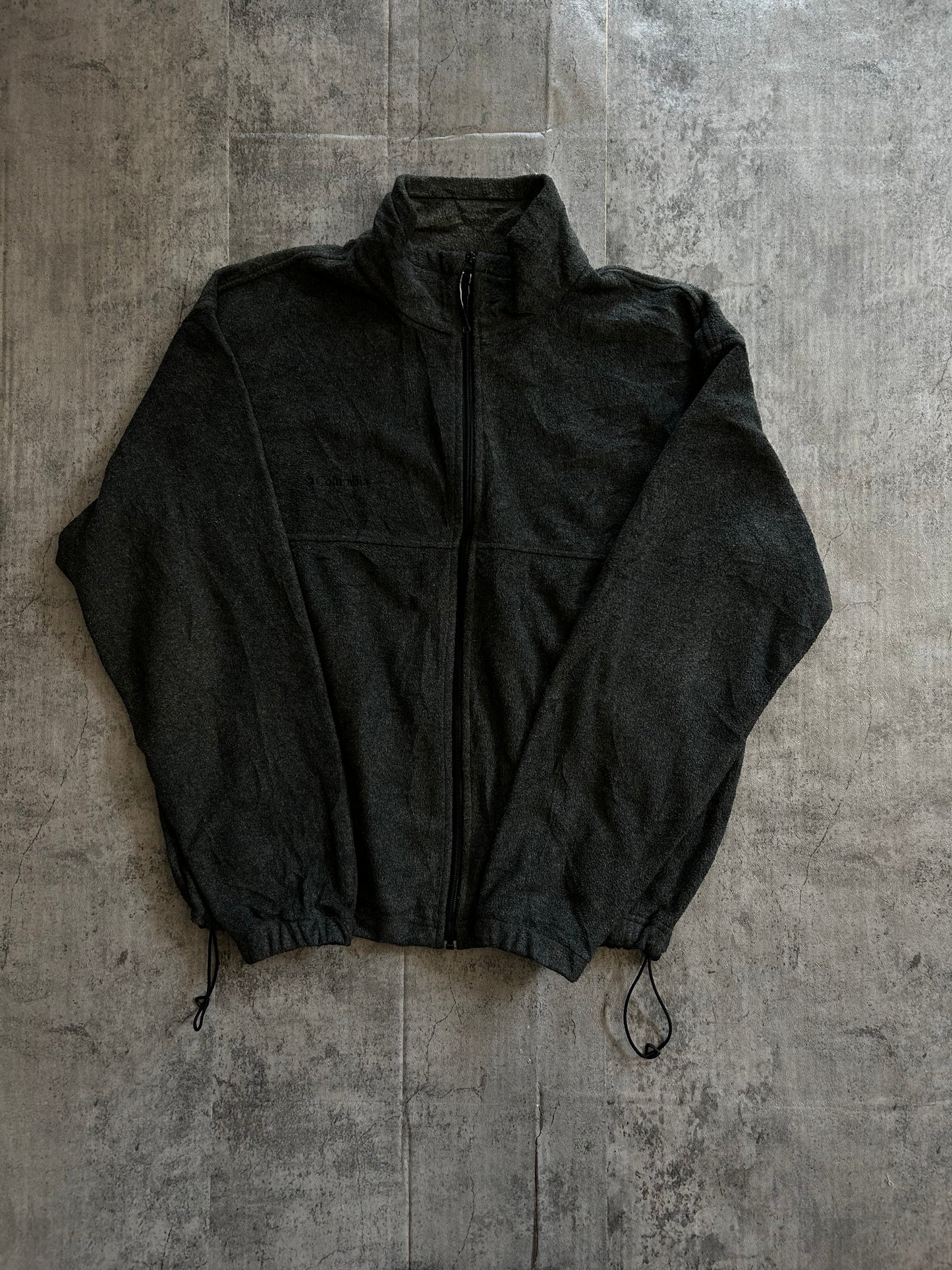Columbia full zip dark grey fleece