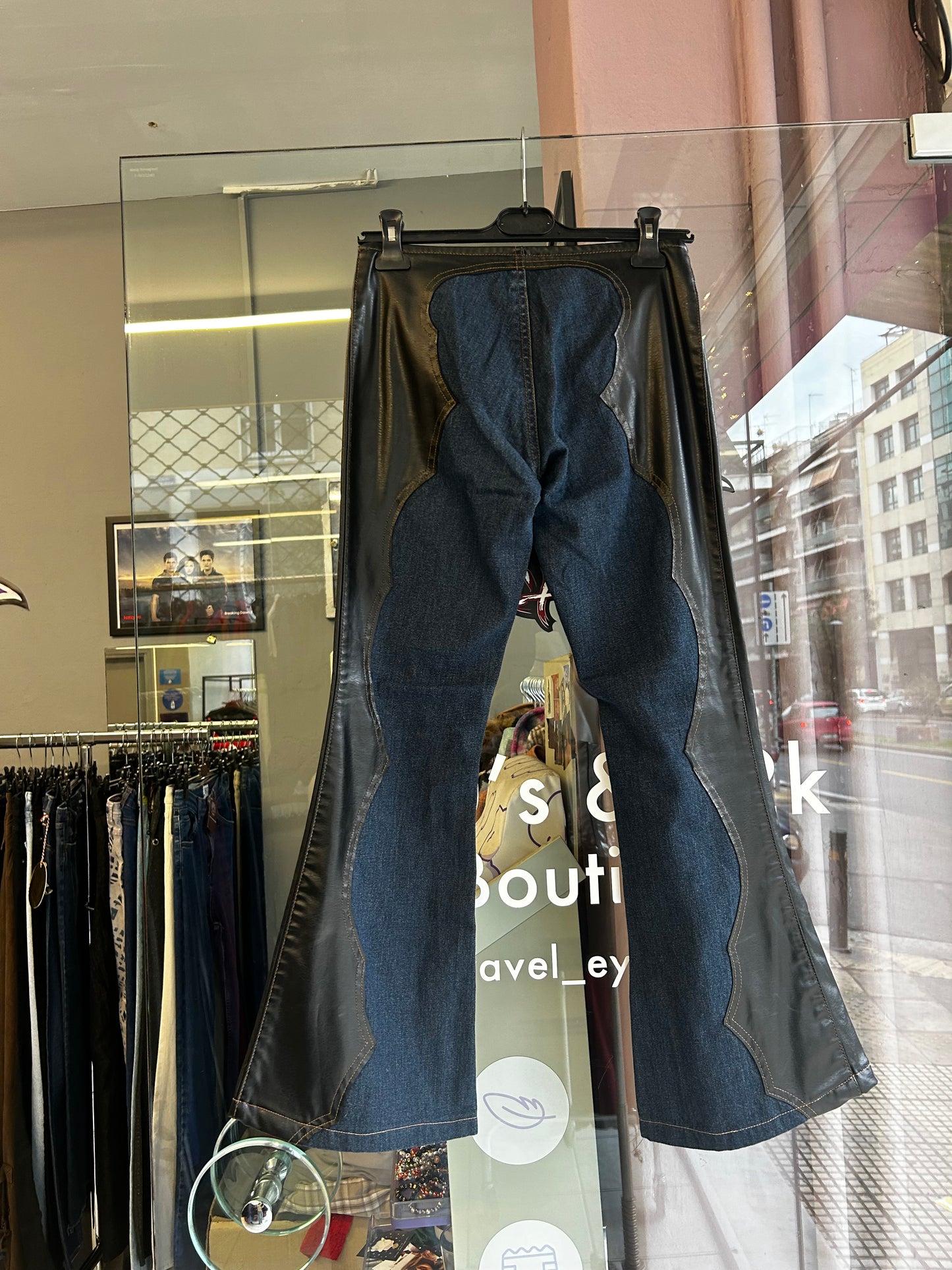 Fishbone low rised leather pants