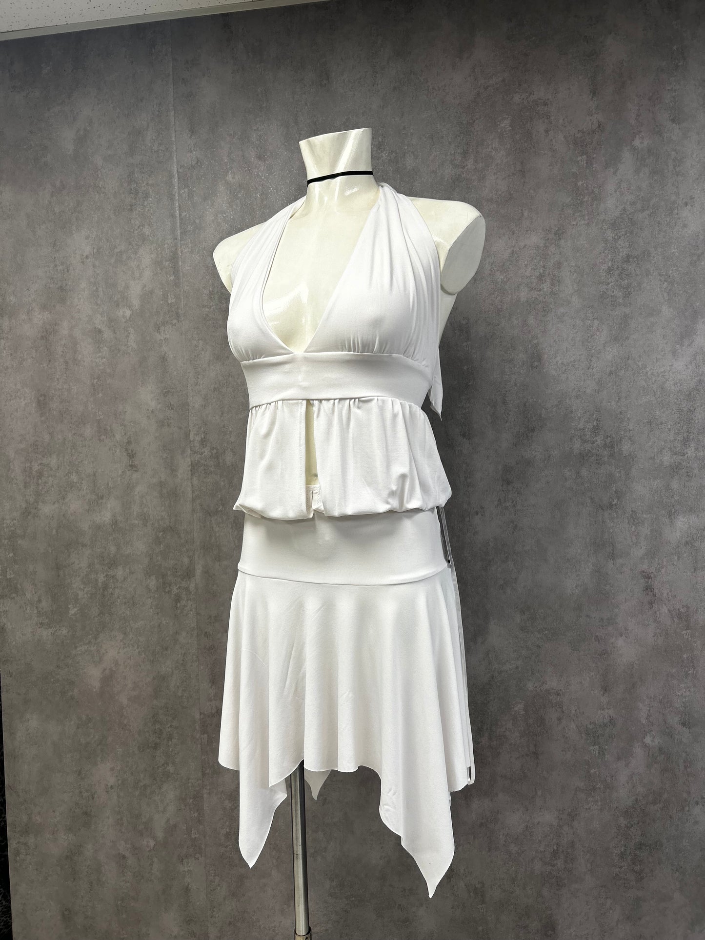Y2K backless mini dress