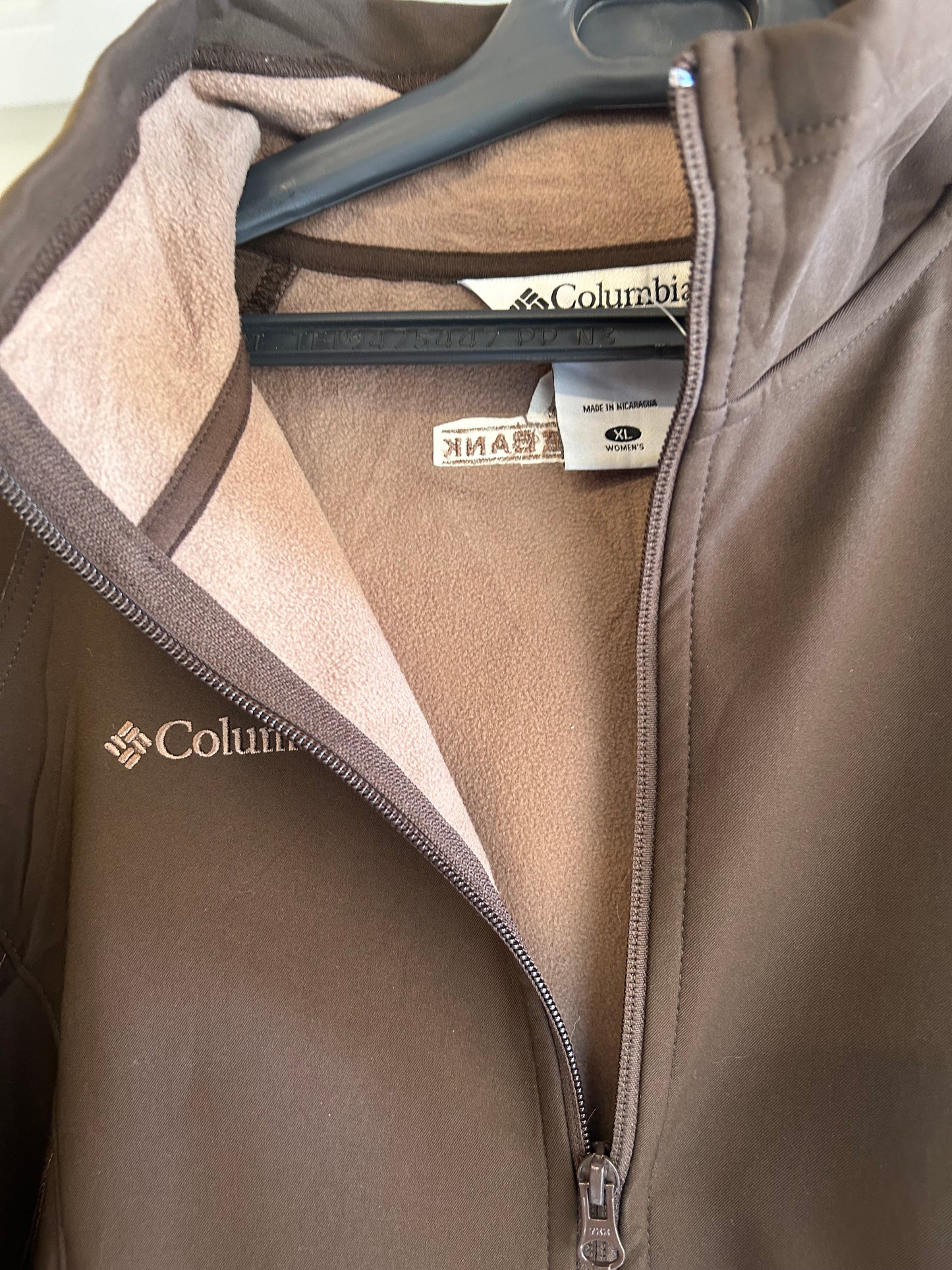 Columbia brown waterproof fleece jacket