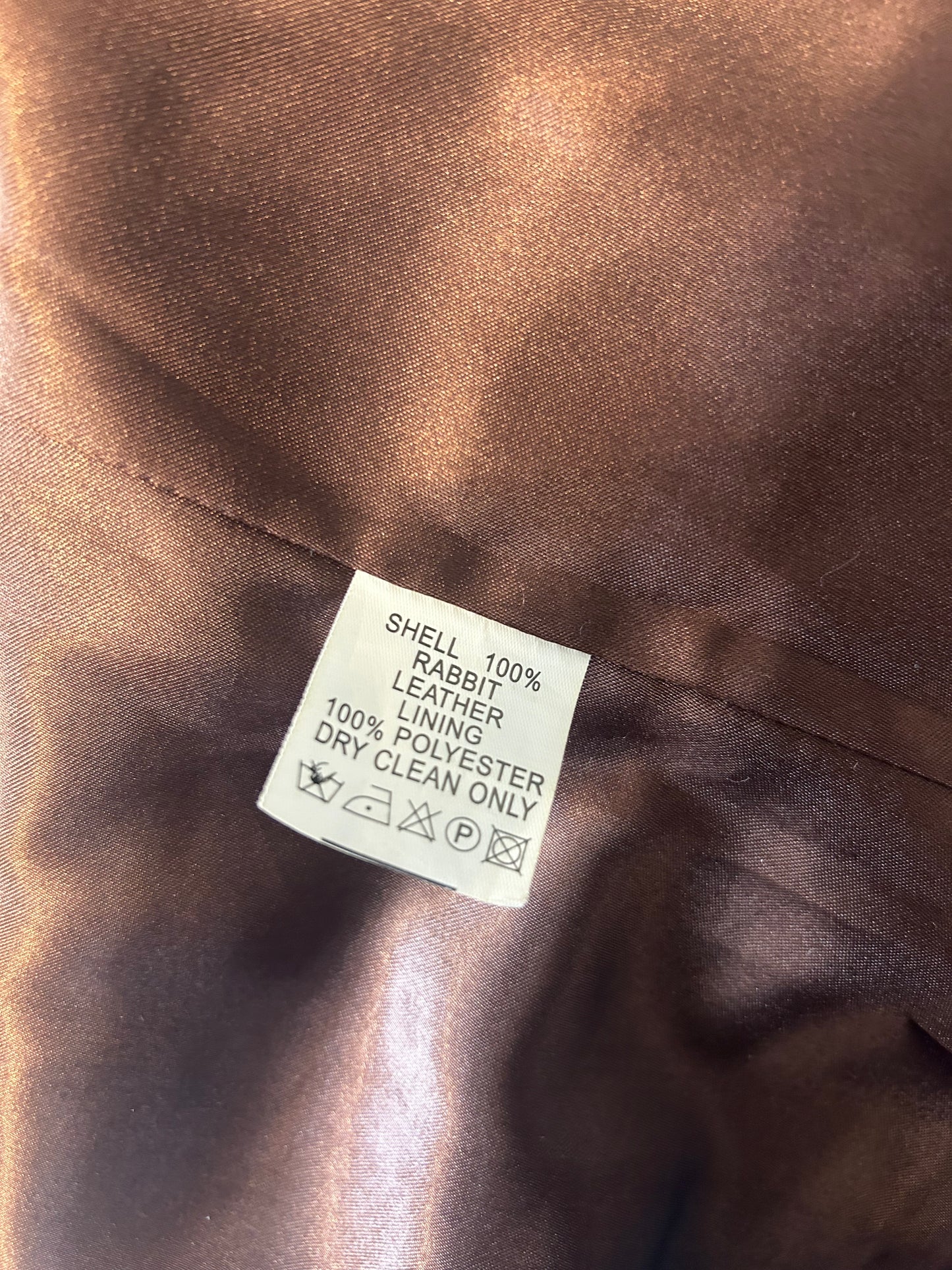 On Line brown real fur jacket