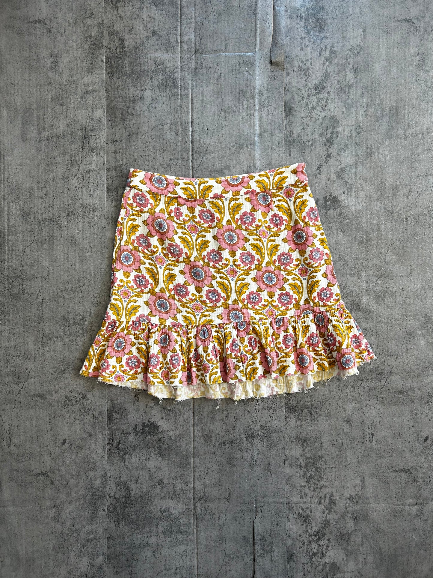 Ghanda Co. Linen floral skirt