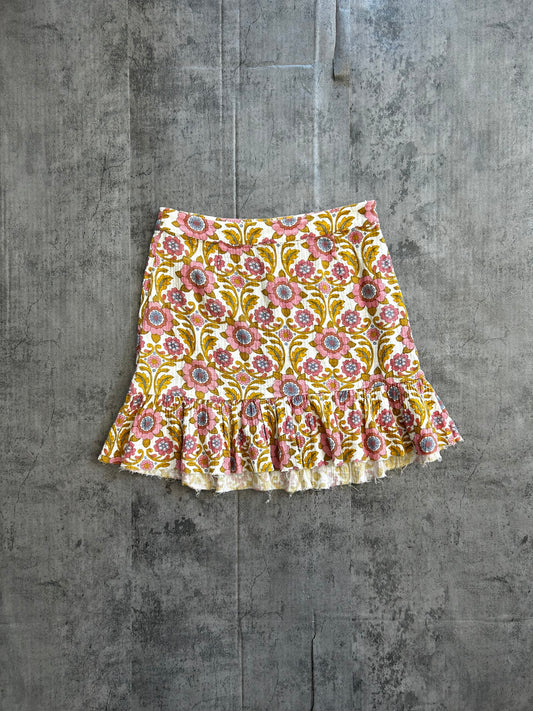 Ghanda Co. Linen floral skirt