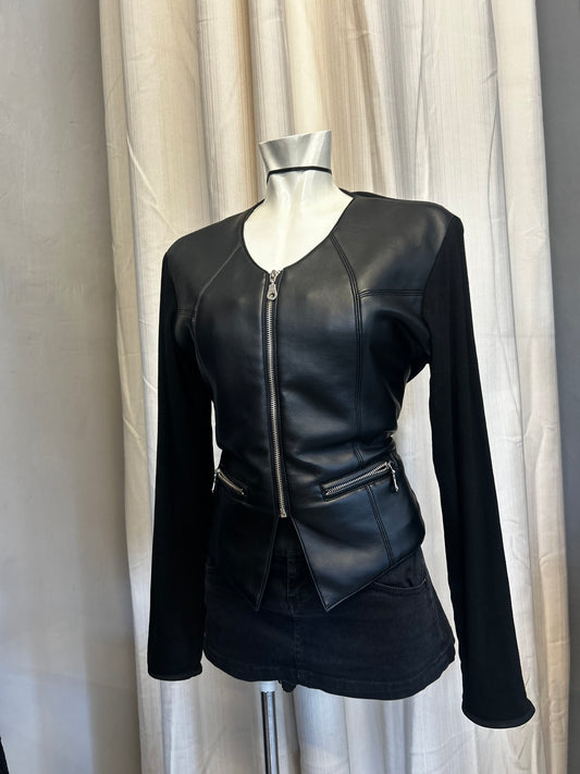 Black leather jacket