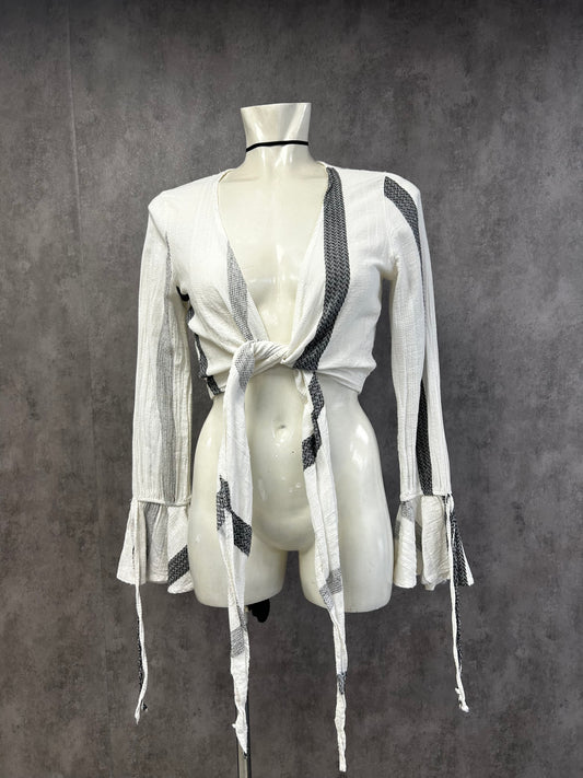 Linen cropped shirt