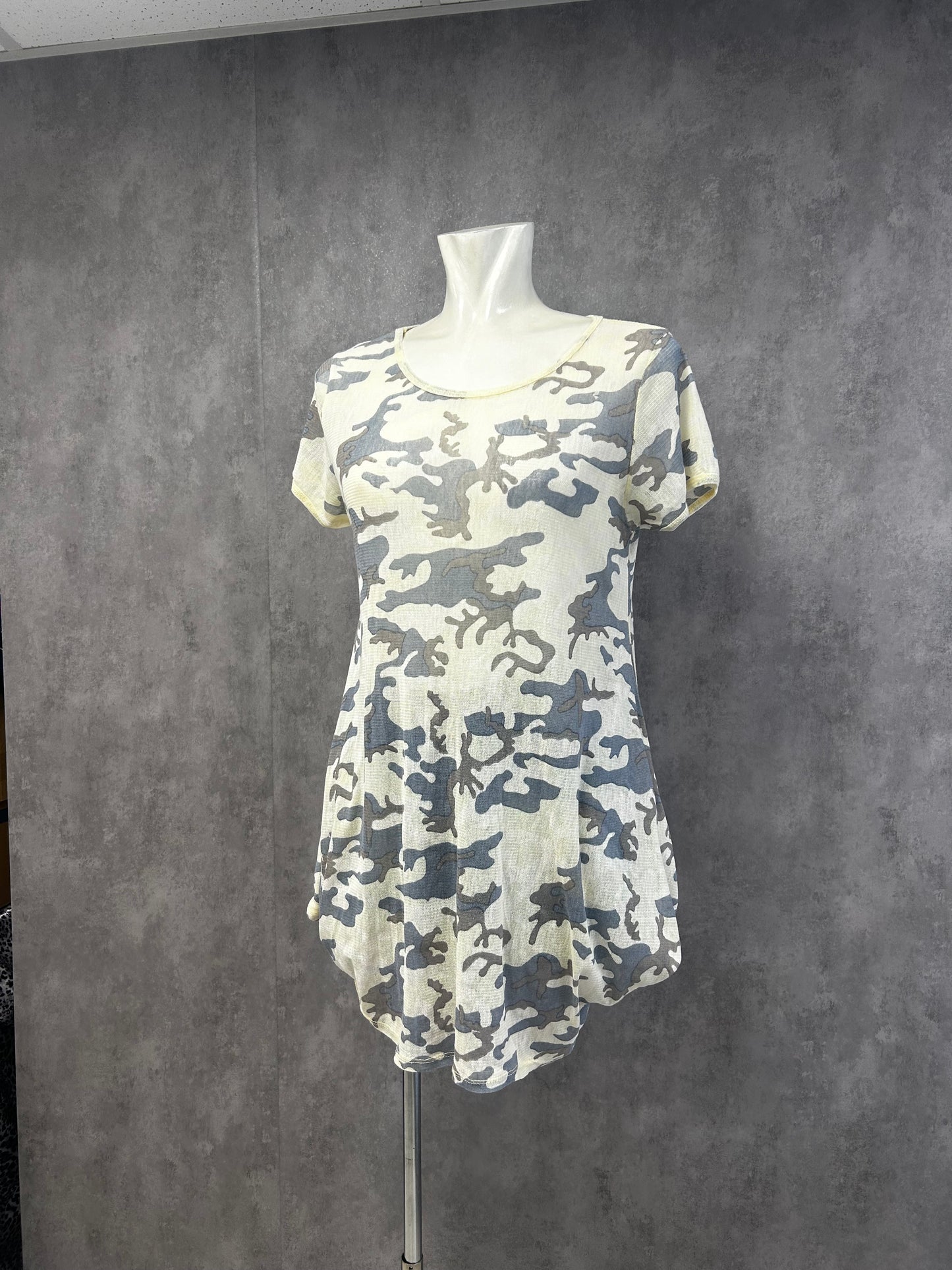 Camo mesh dress-top