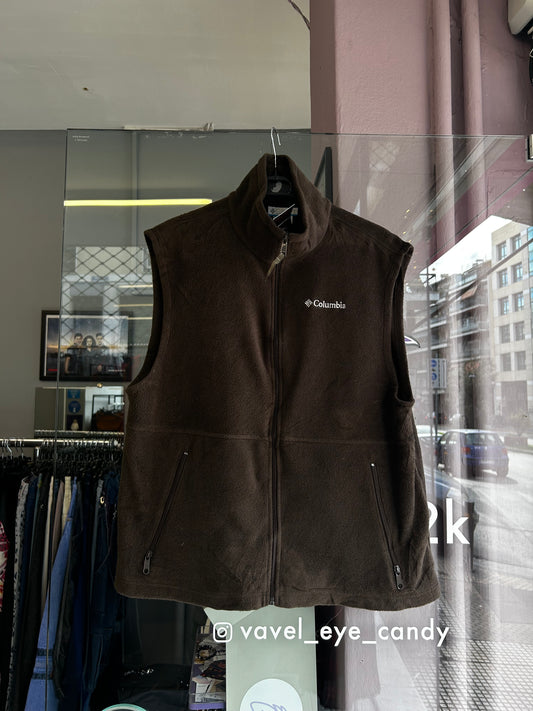 Columbia brown fleece vest