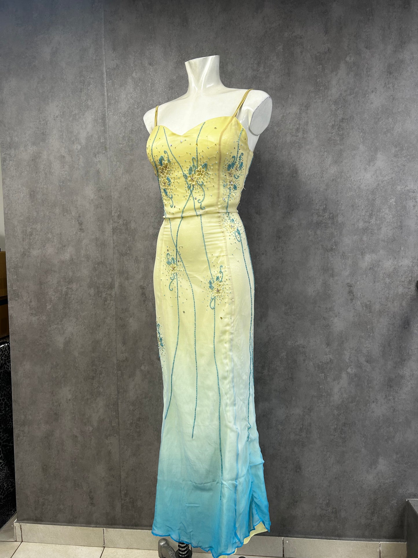 Vintage maxi beaded dress