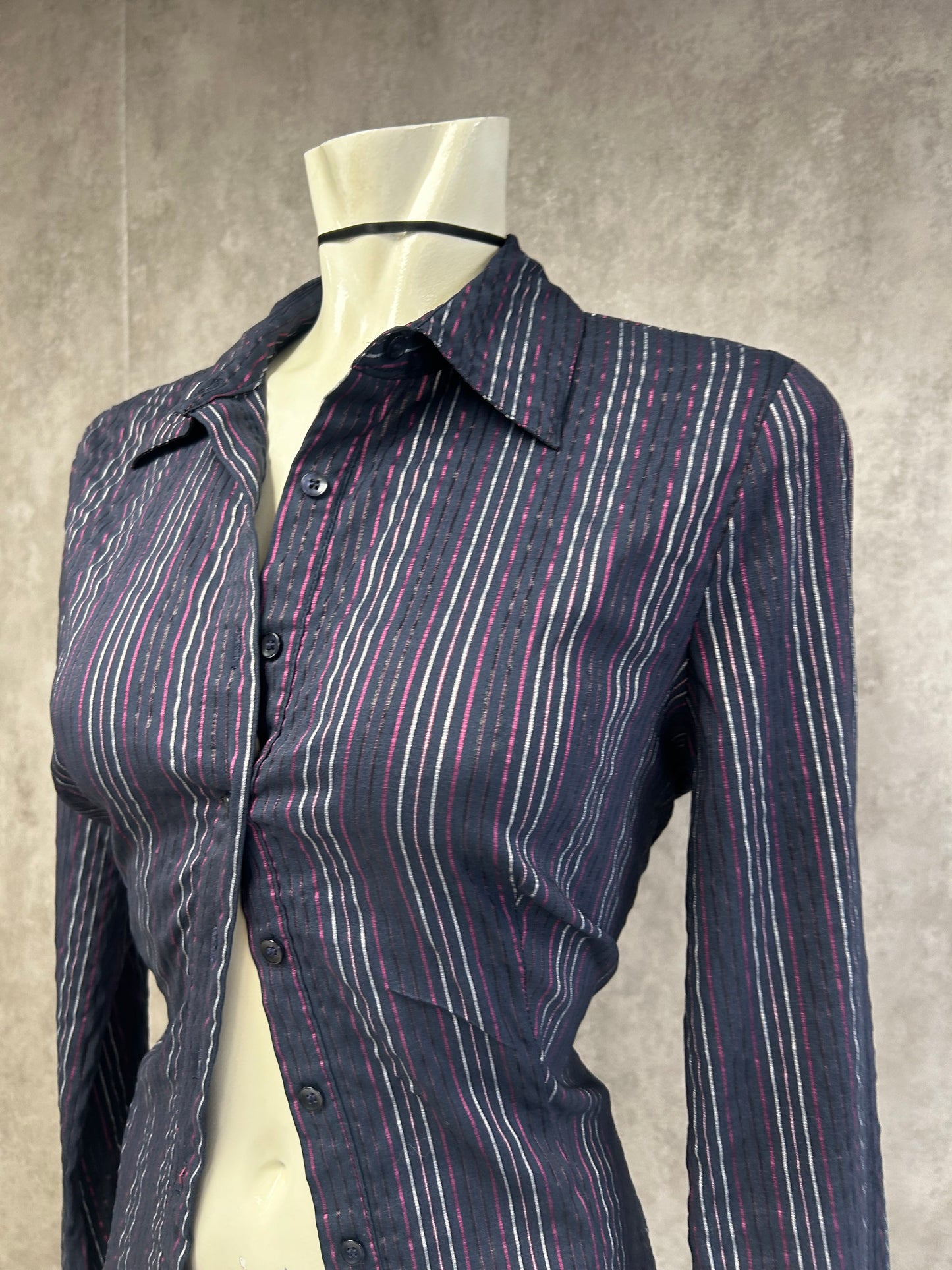 Vintage stripped purple shirt