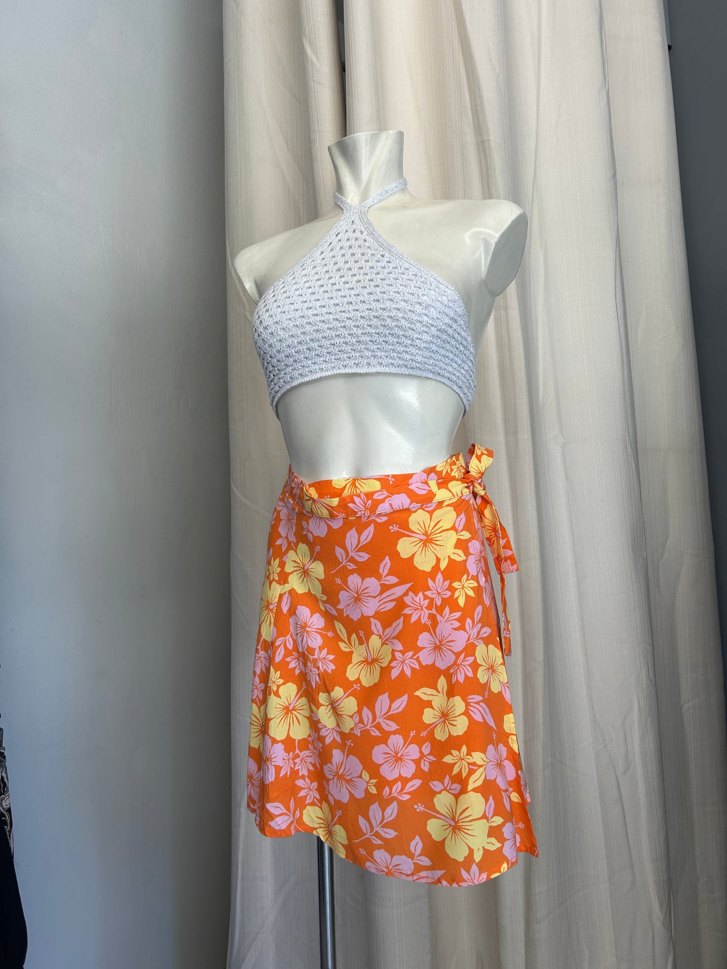Patterned pareo skirt