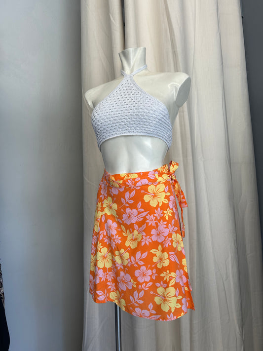 Patterned pareo skirt
