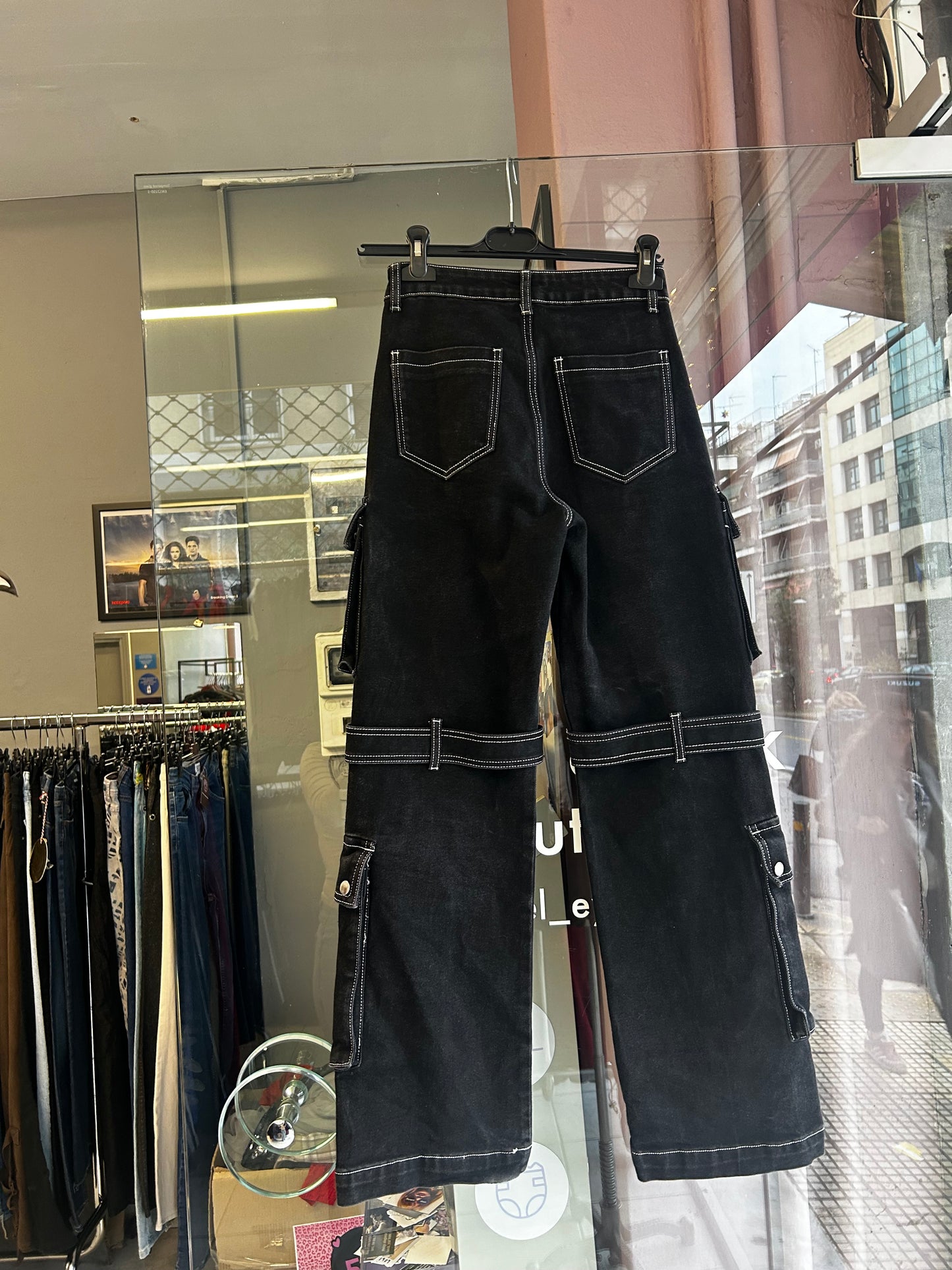 Thick baggy cargo jeans