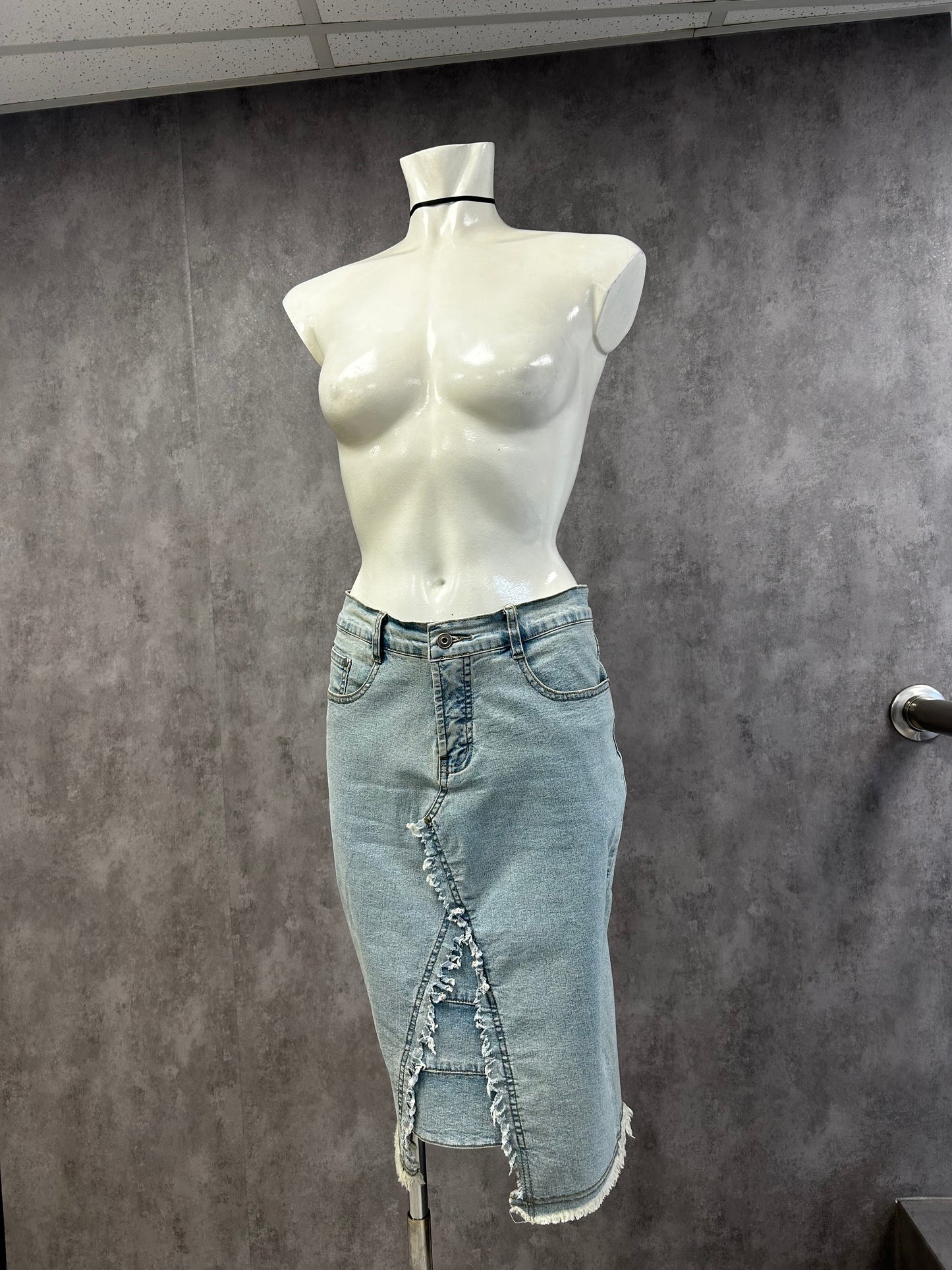 Y2K denim skirt