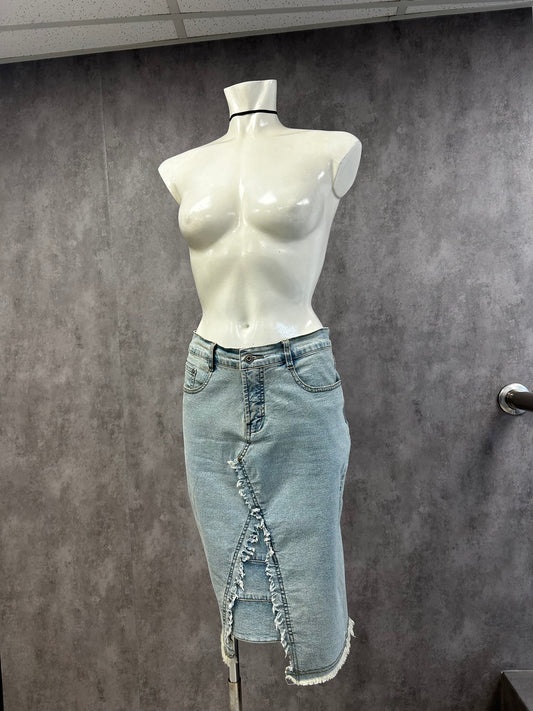 Y2K denim skirt