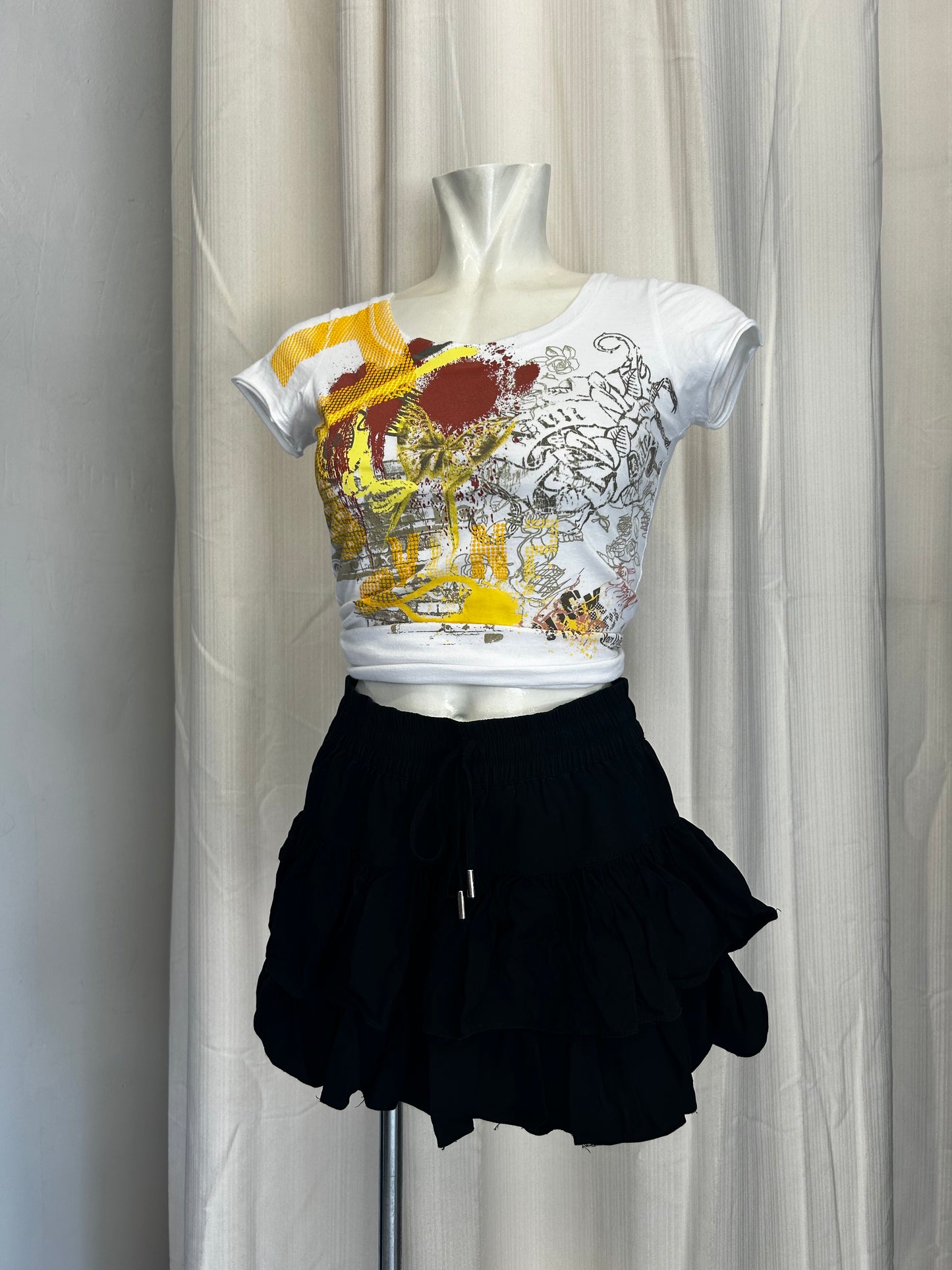 Ava & ever Black ruffle skirt with shorts