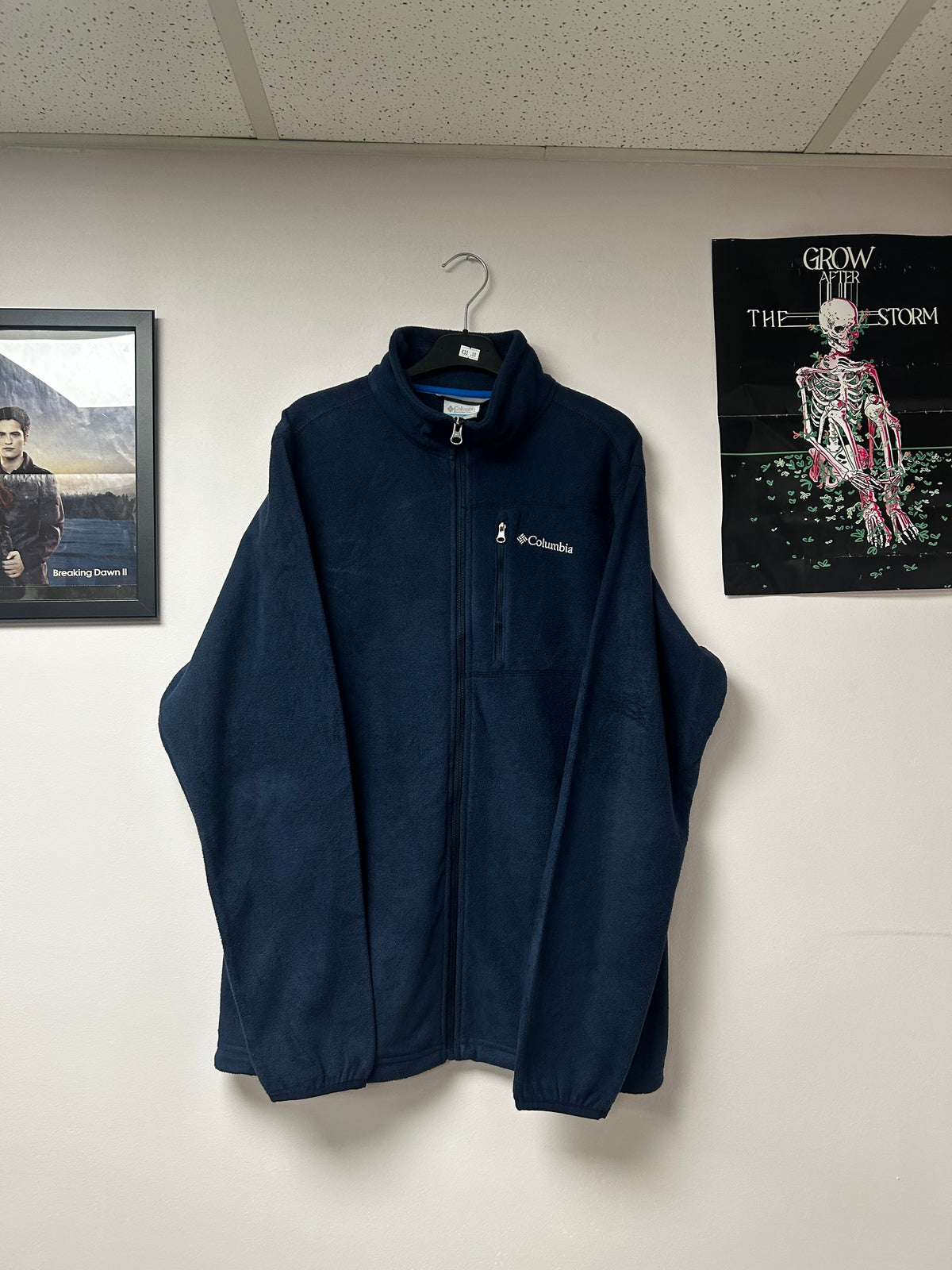 Columbia dark blue fleece jacket