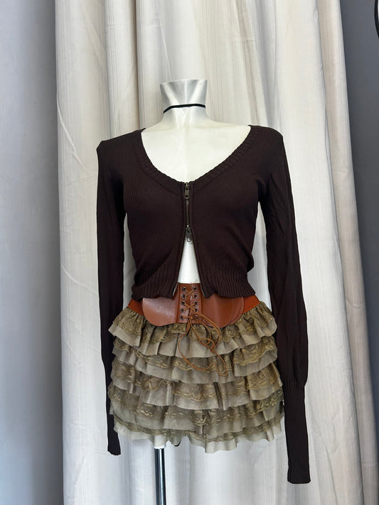 Coquette mini skirt