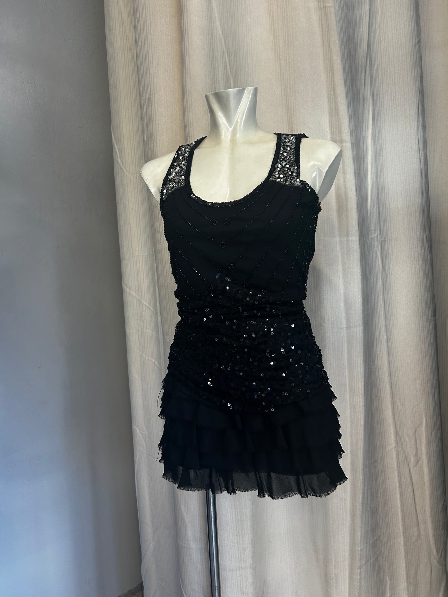 Sequin black top