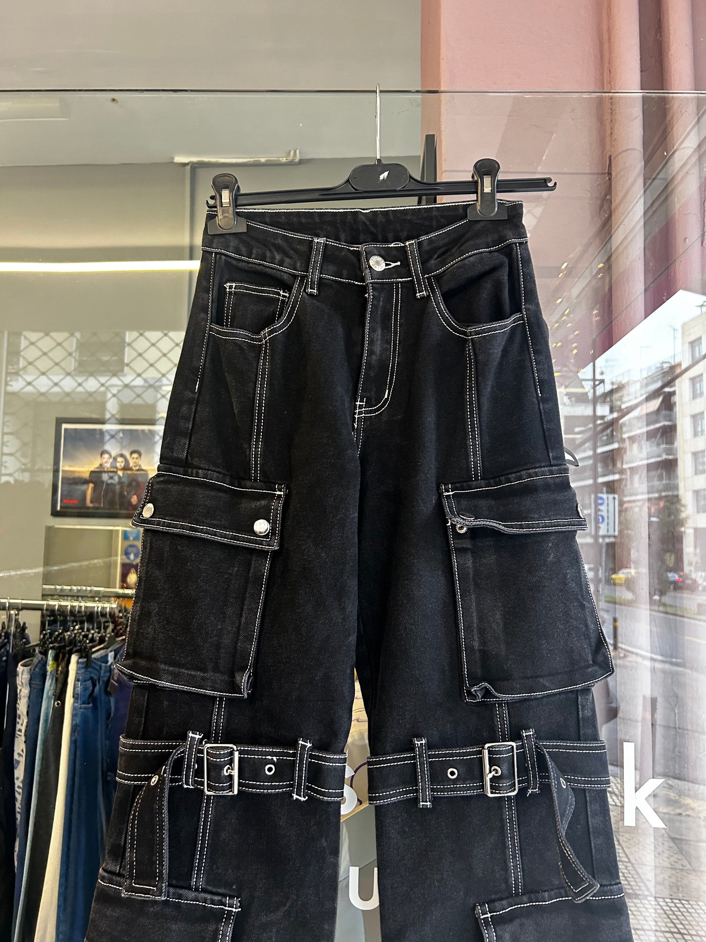 Thick baggy cargo jeans