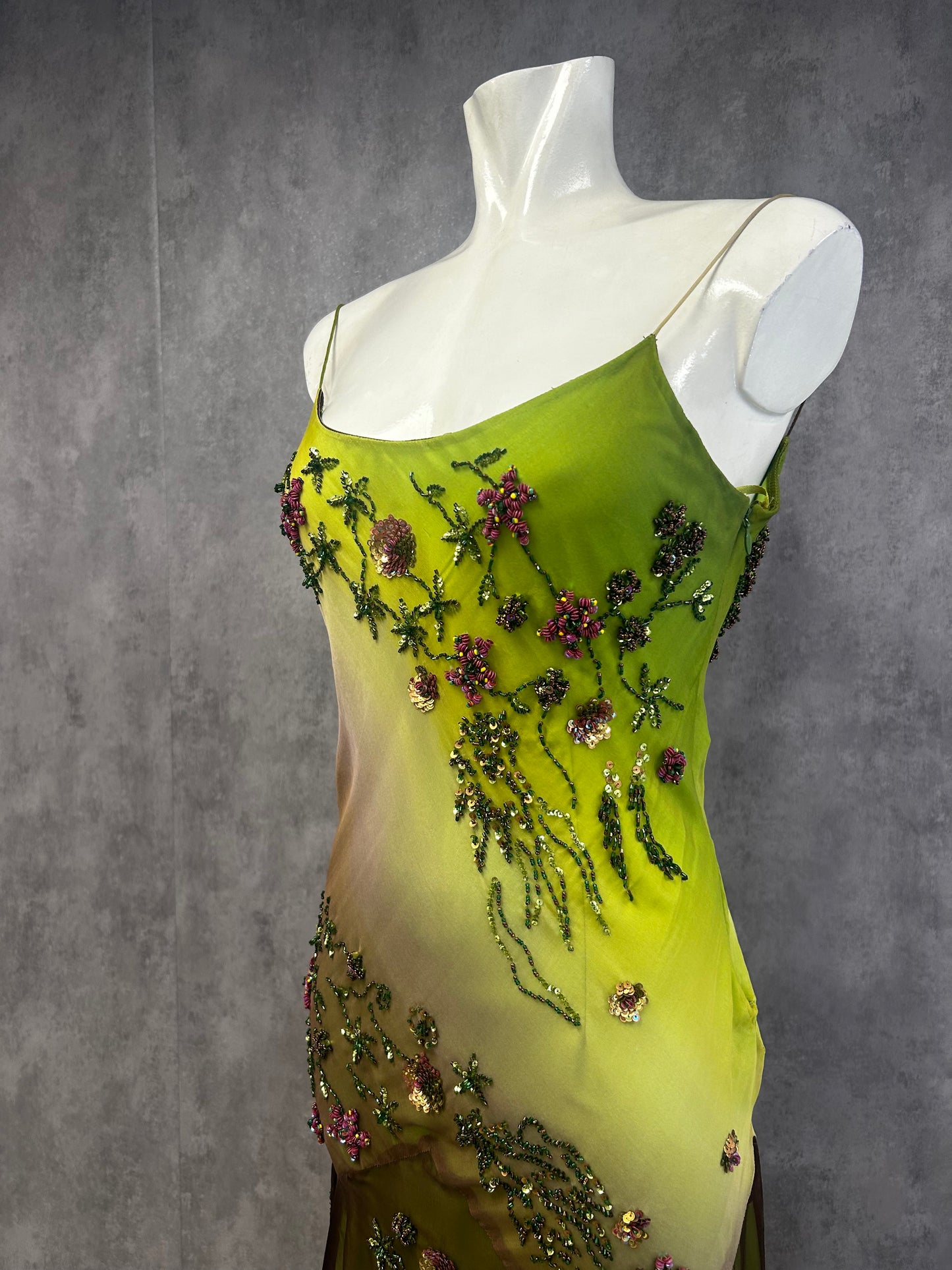 Vintage beaded maxi dress