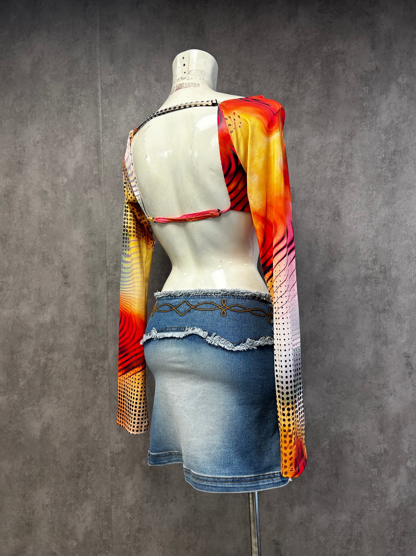 Y2K Amisu denim skirt