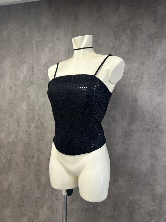 Vintage sequin corset top