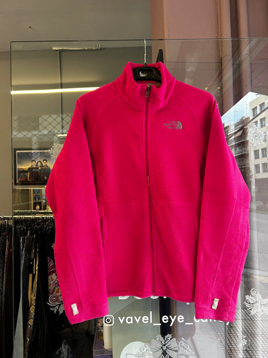 North face pink fleece jacket