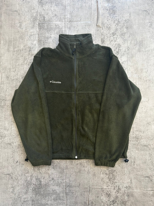 Columbia dark green fleece jacket