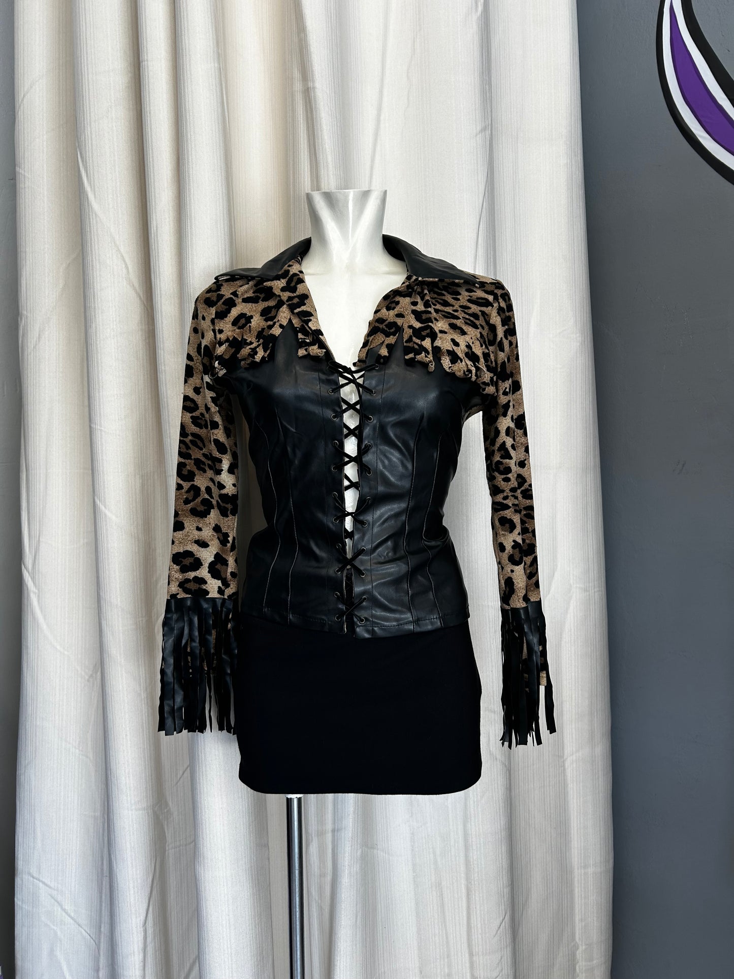 Vintage animal print top