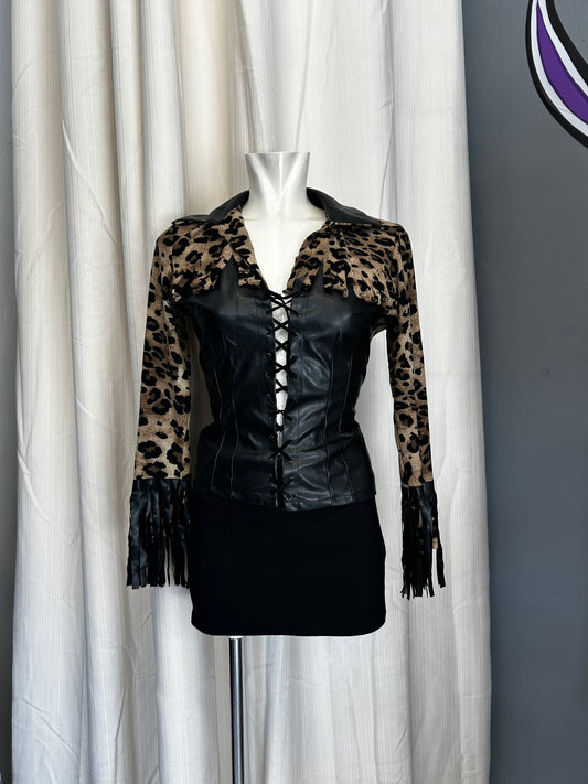 Vintage animal print top