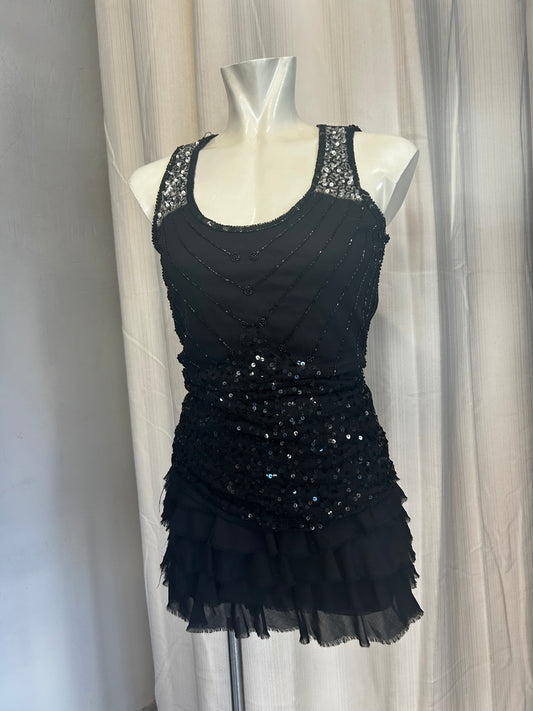 Sequin black top