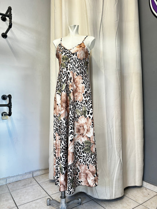 Animal print maxi dress