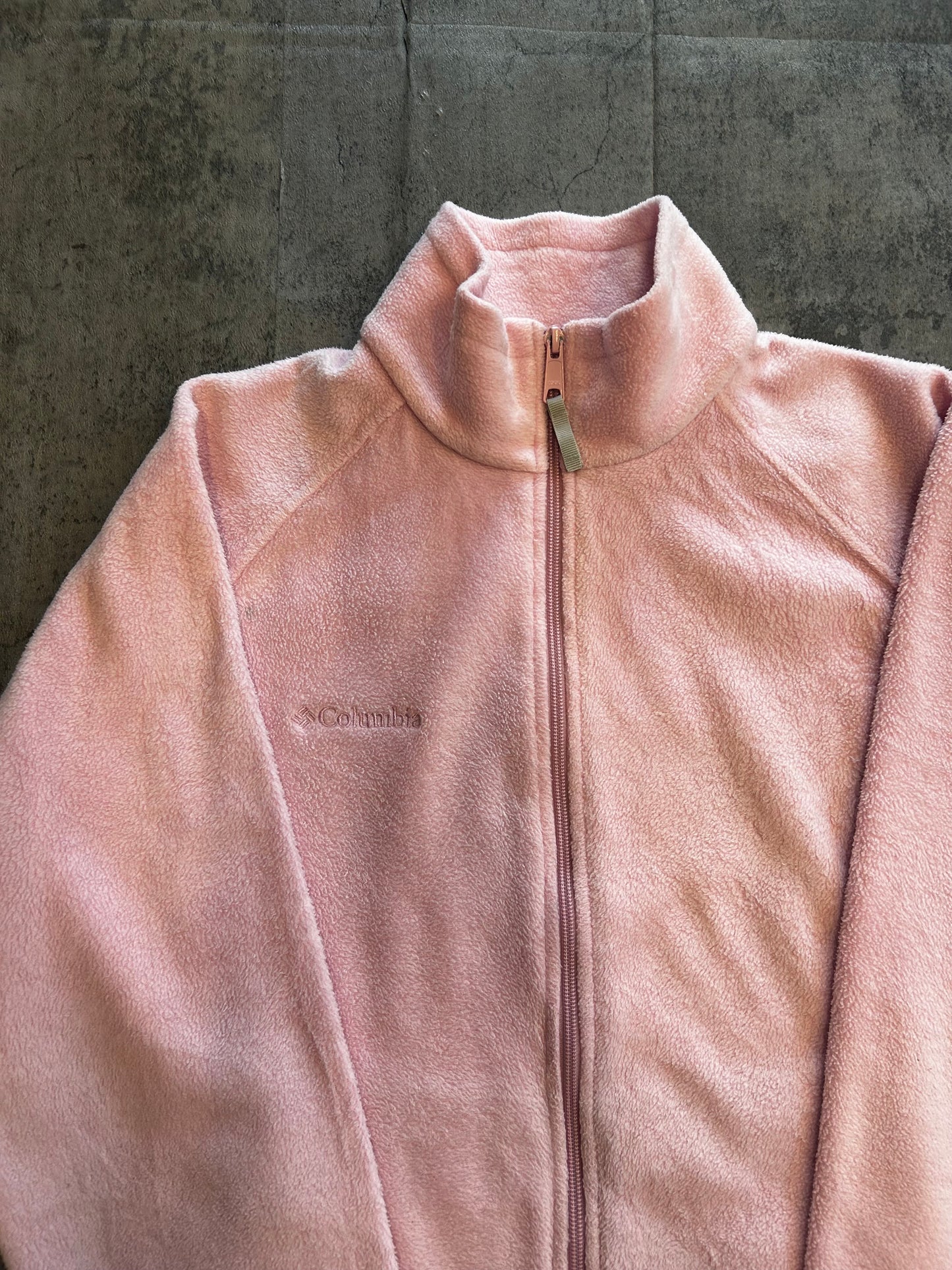 Columbia baby pink fleece jacket