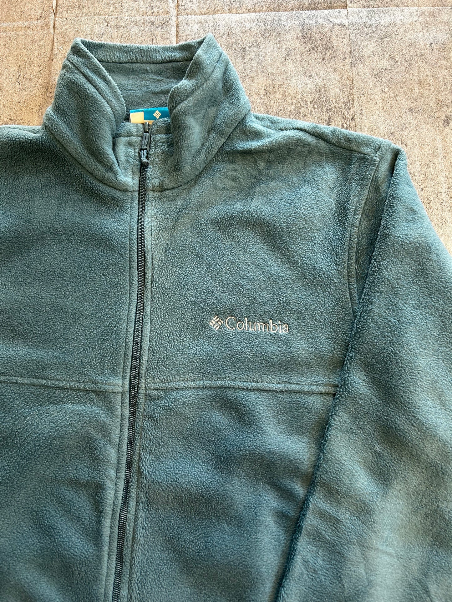 Columbia teal fleece jacket