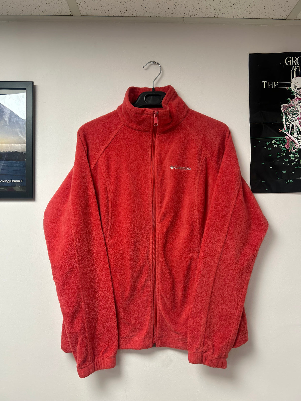Columbia orange fleece jacket