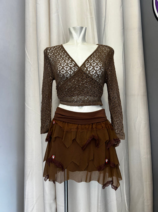 Miss sixty crochet cropped cardigan