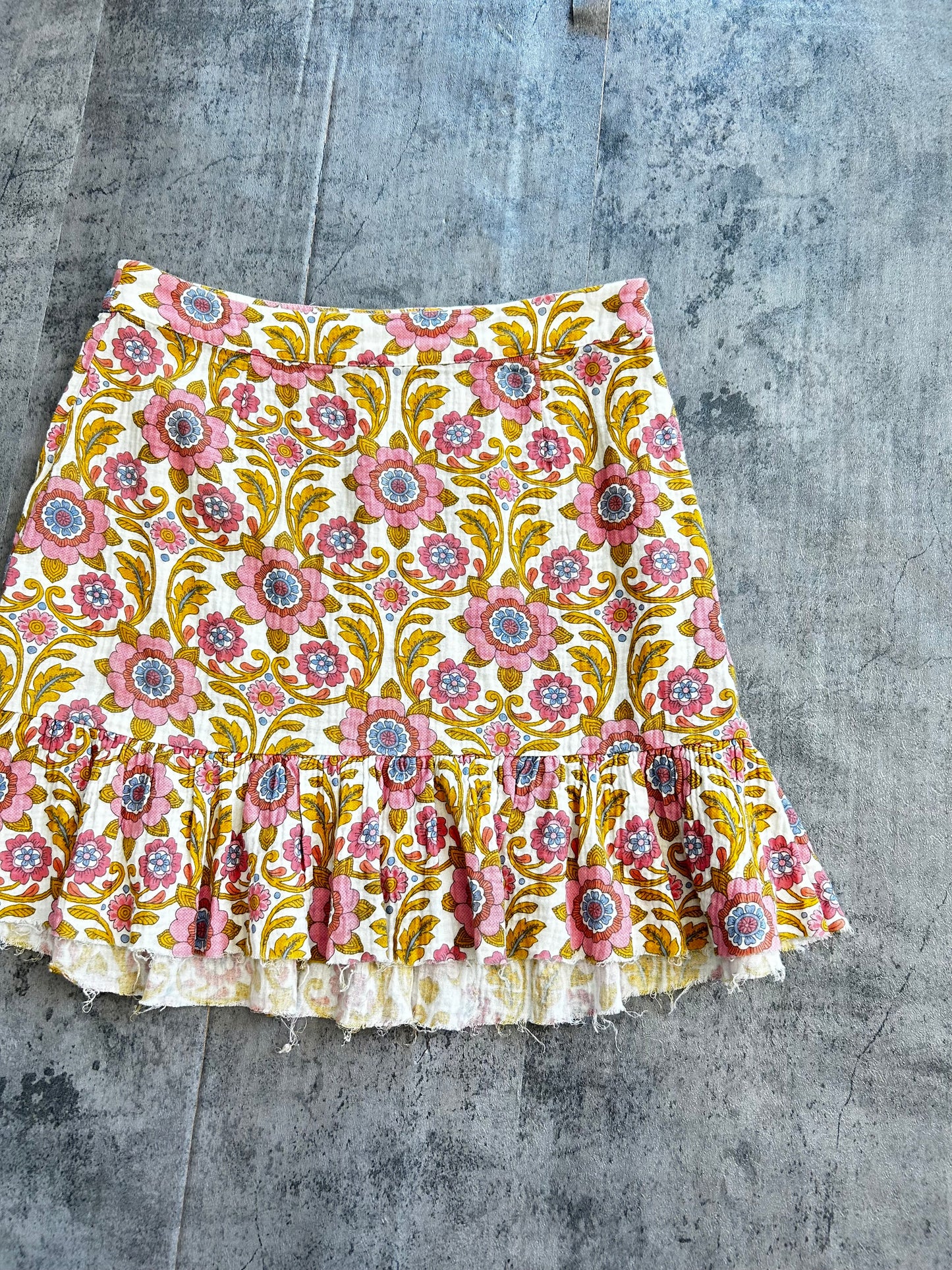 Ghanda Co. Linen floral skirt