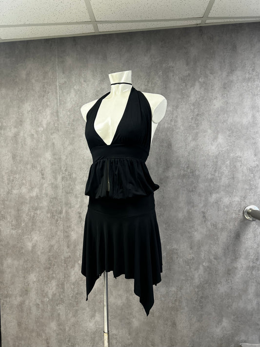 Y2K backless mini dress