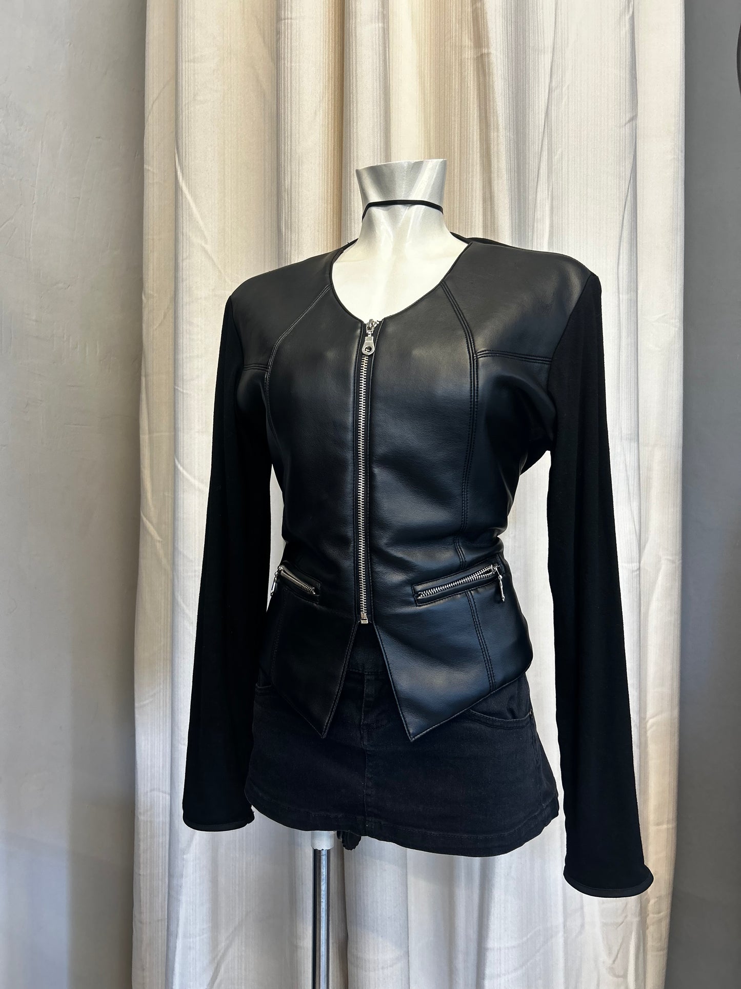 Black leather jacket