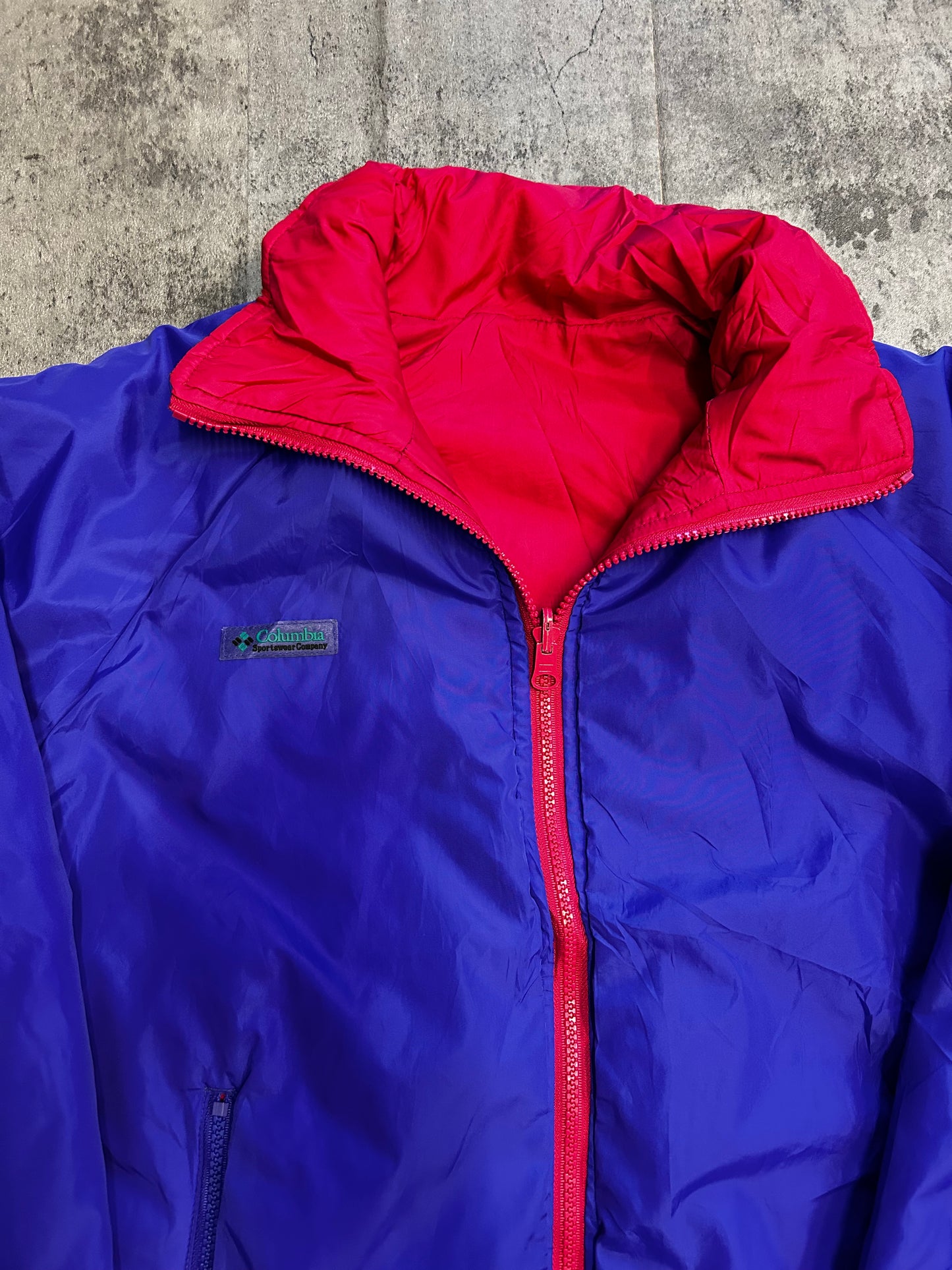 Columbia purple puffer jacket