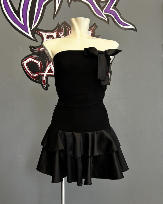 Dark coquette mini dress