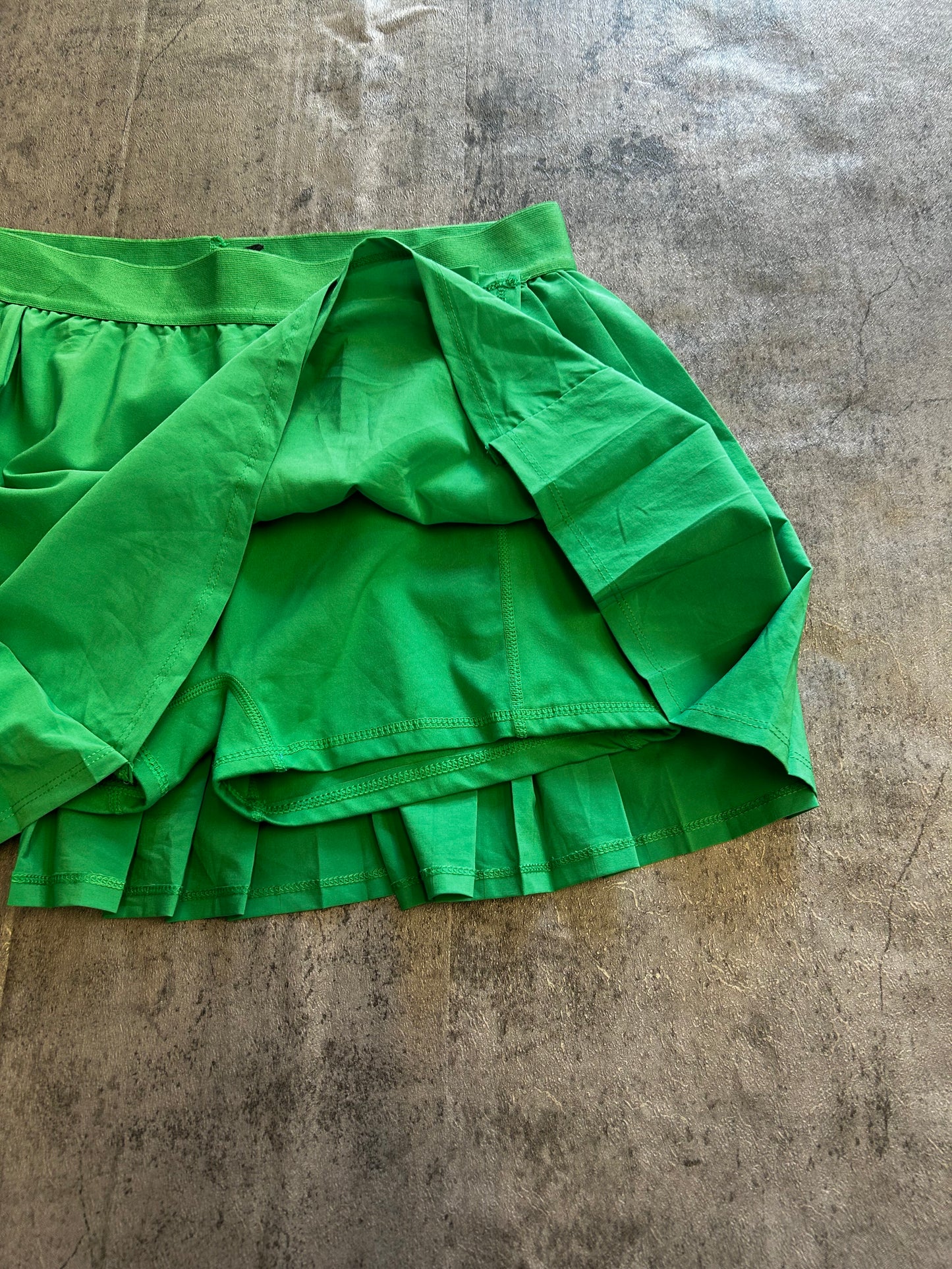 Green tennis skirt