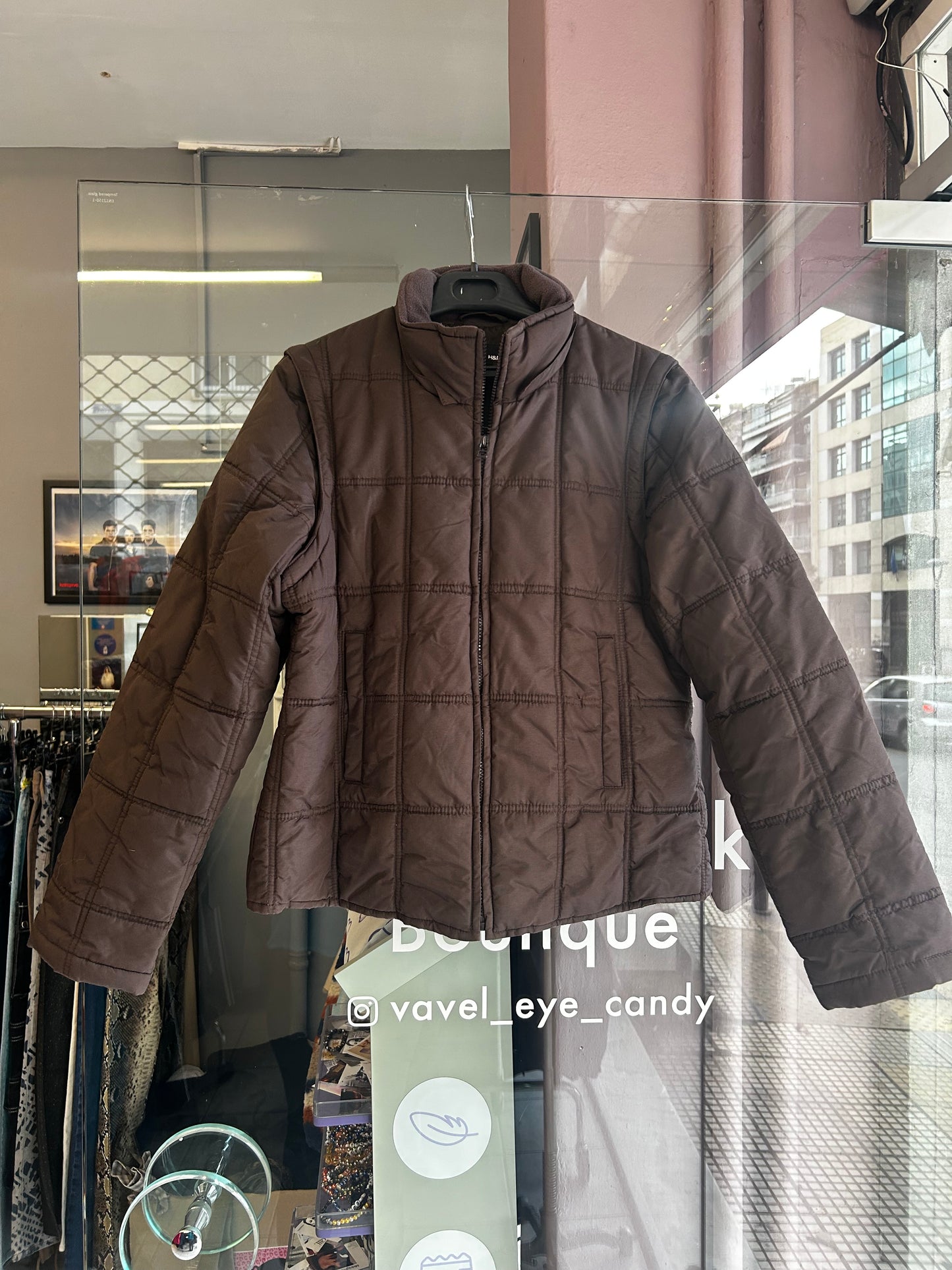 H&M brown puffer jacket