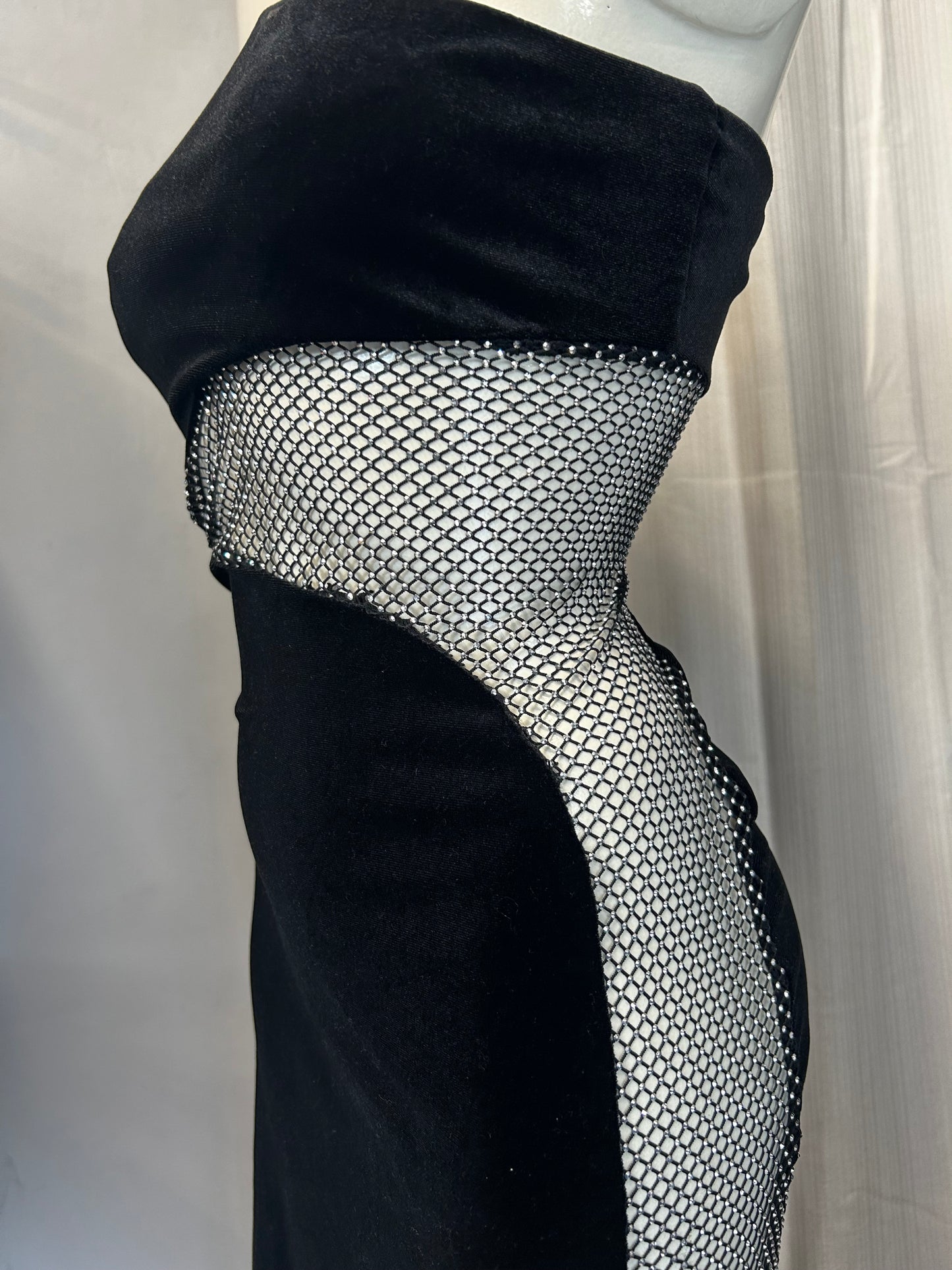 Maxi festive velvet dress