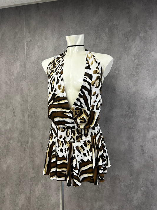 Thesis animal print mini dress